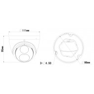 IPD-3614LSA-28F 4MP StarLight SMART IP Dome Camera, 2.8mm + Audio + microSD